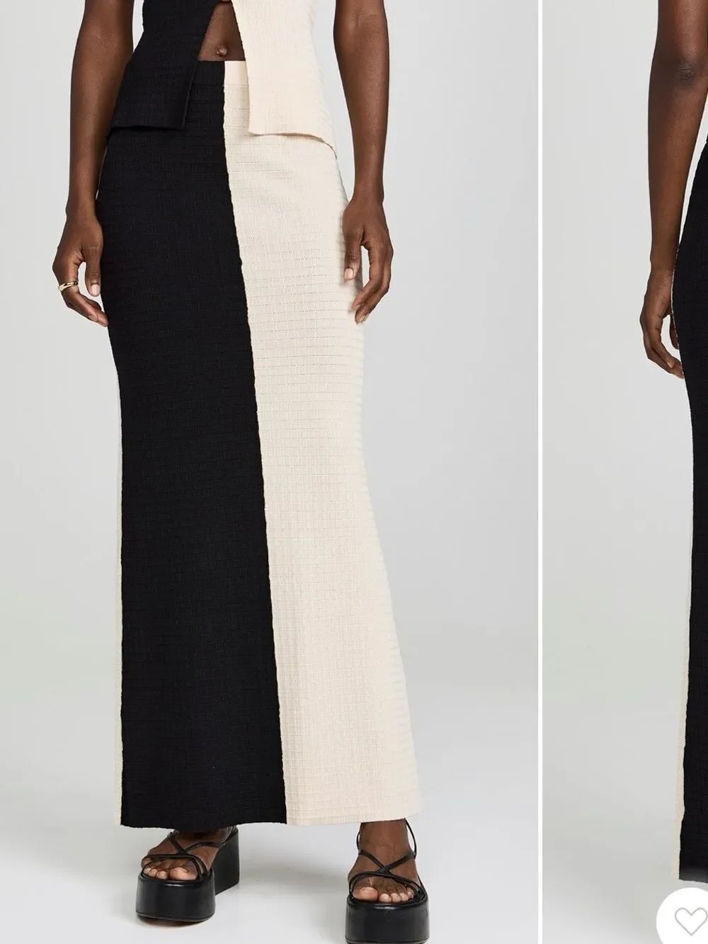 NWT Seven Wonders Elita Maxi Skirt Black Latte sz XL